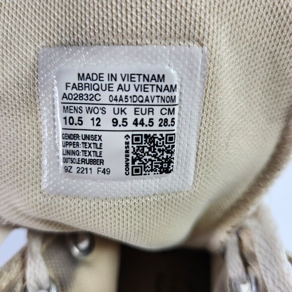 Converse All Star Chuck Taylor Mens 10 1/2 Hi Constructs White Sneakers - Picture 3 of 16